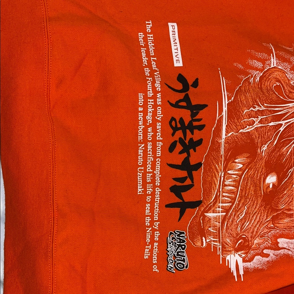 Primitive Bright Orange Naruto Shippuden Hoodie - Picture 5 of 5